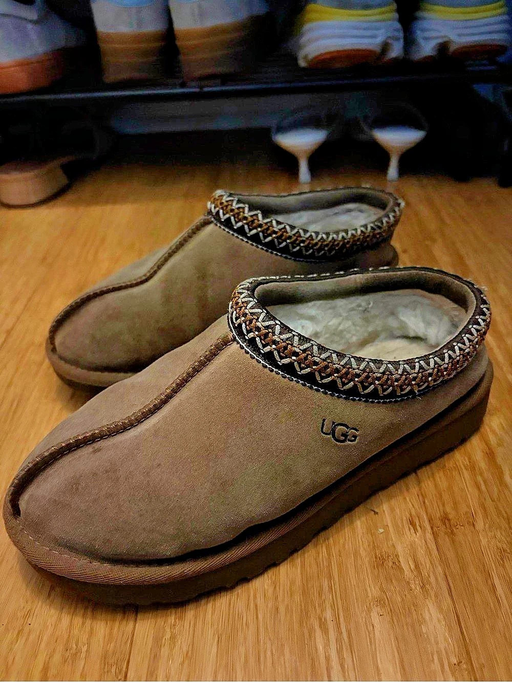 UGG Tasman Slipper Suede Slippers in Brown